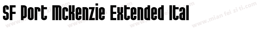 SF Port McKenzie Extended Italic字体转换